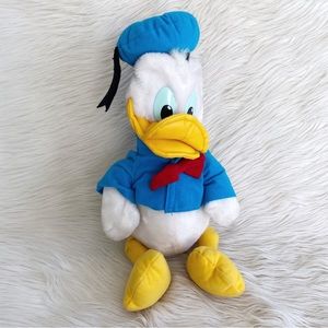 Vintage Disneyland Disney Donald Duck 80s Plush Stuffed Animal